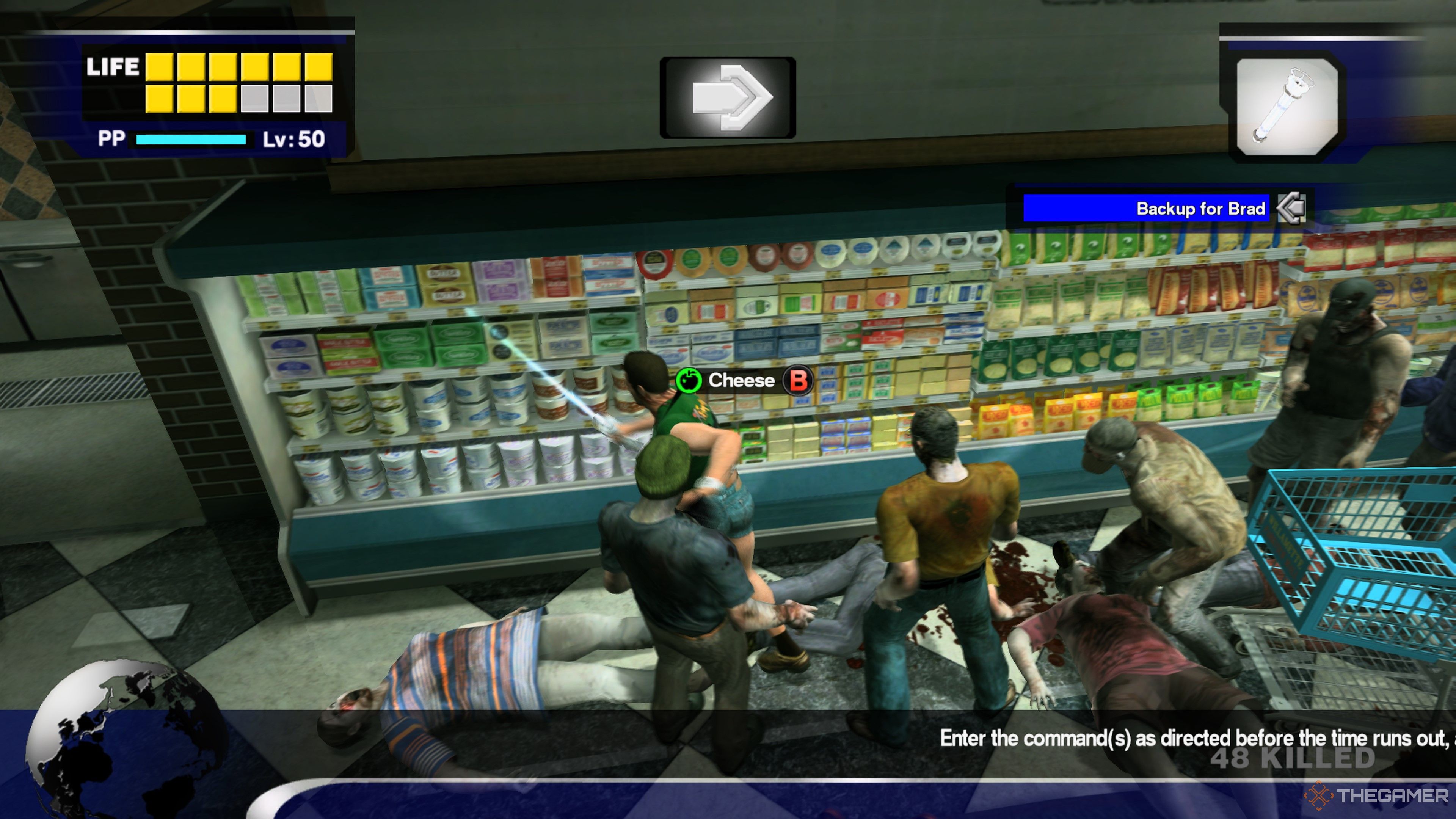 I'm currently picking up cheese in Dead Rising