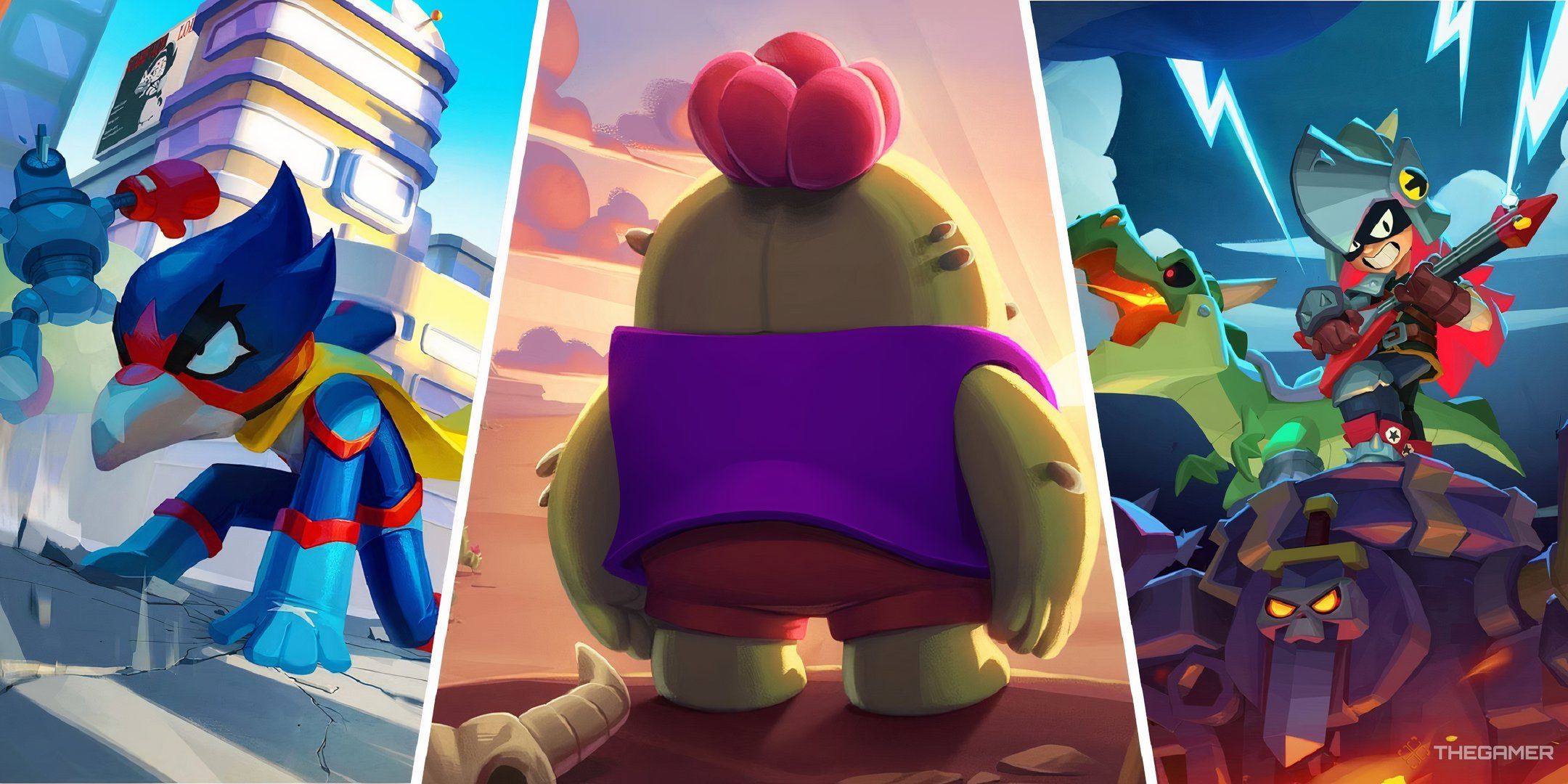 An image of Crow, Spike and Draco in Brawl Stars