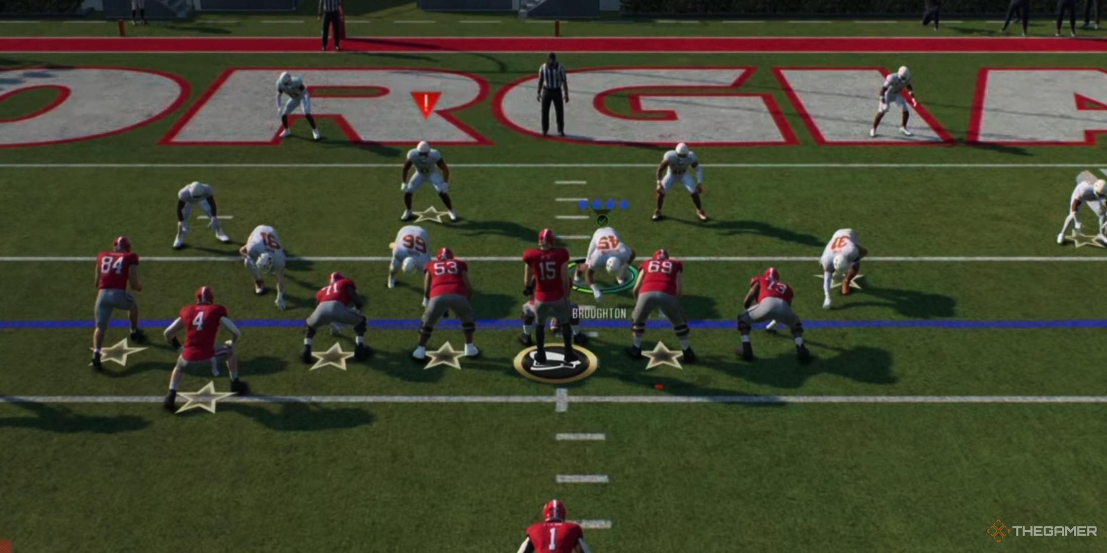 Carson Beck using the Field General ability in College Football 25.
