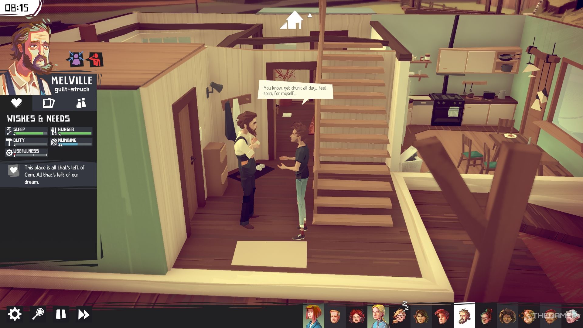 Closer The Distance Melville talking with Zek in their home.