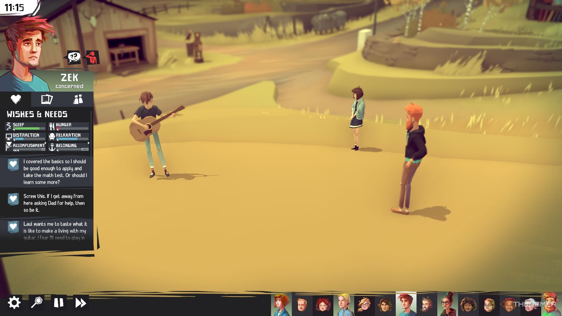 Closer The Distance Zek playing guitar in public for Laul and Conny.