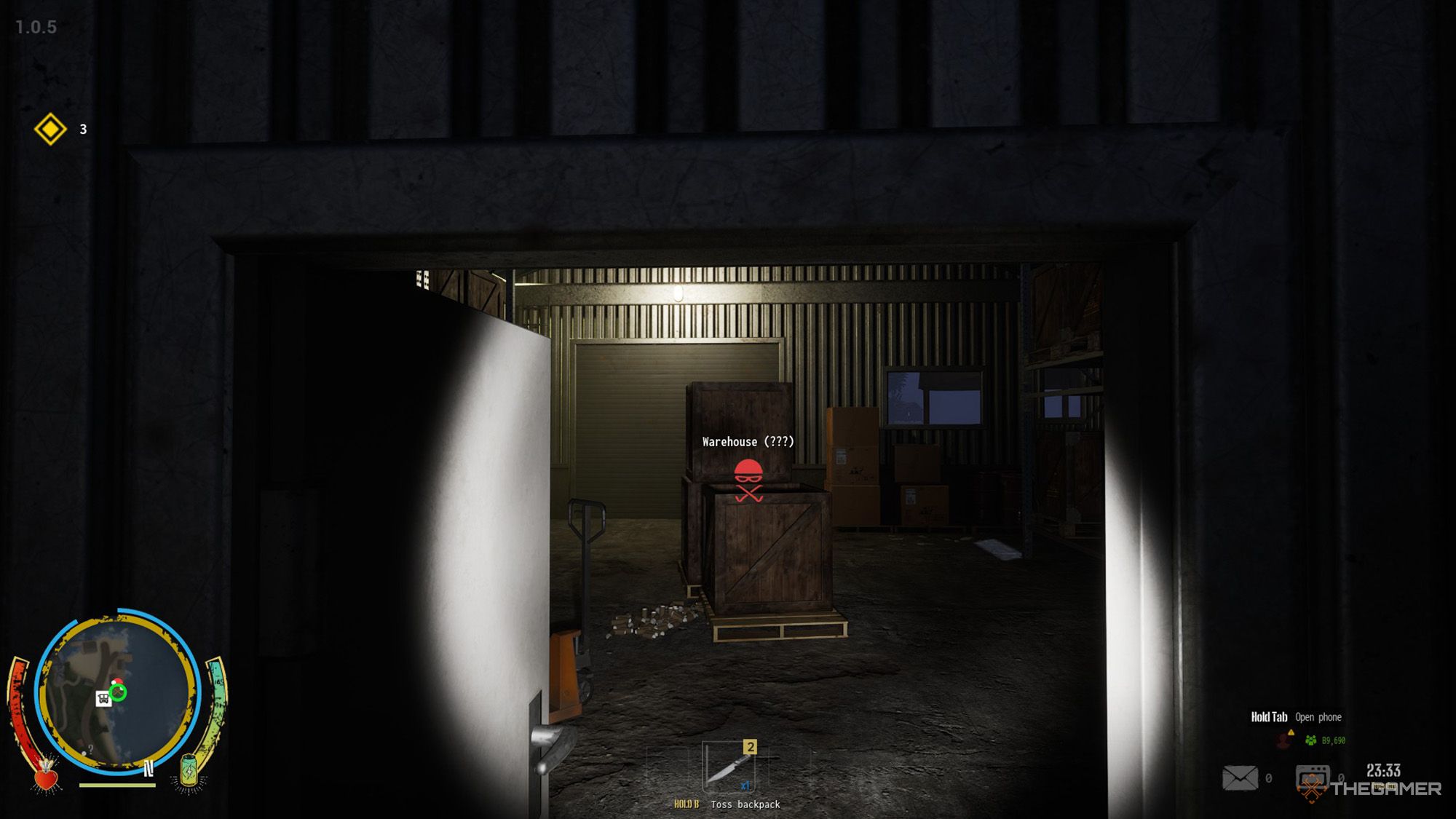   بازیکن شبانه در Drug Dealer Simulator 2 از یک انبار سرقت می کند.