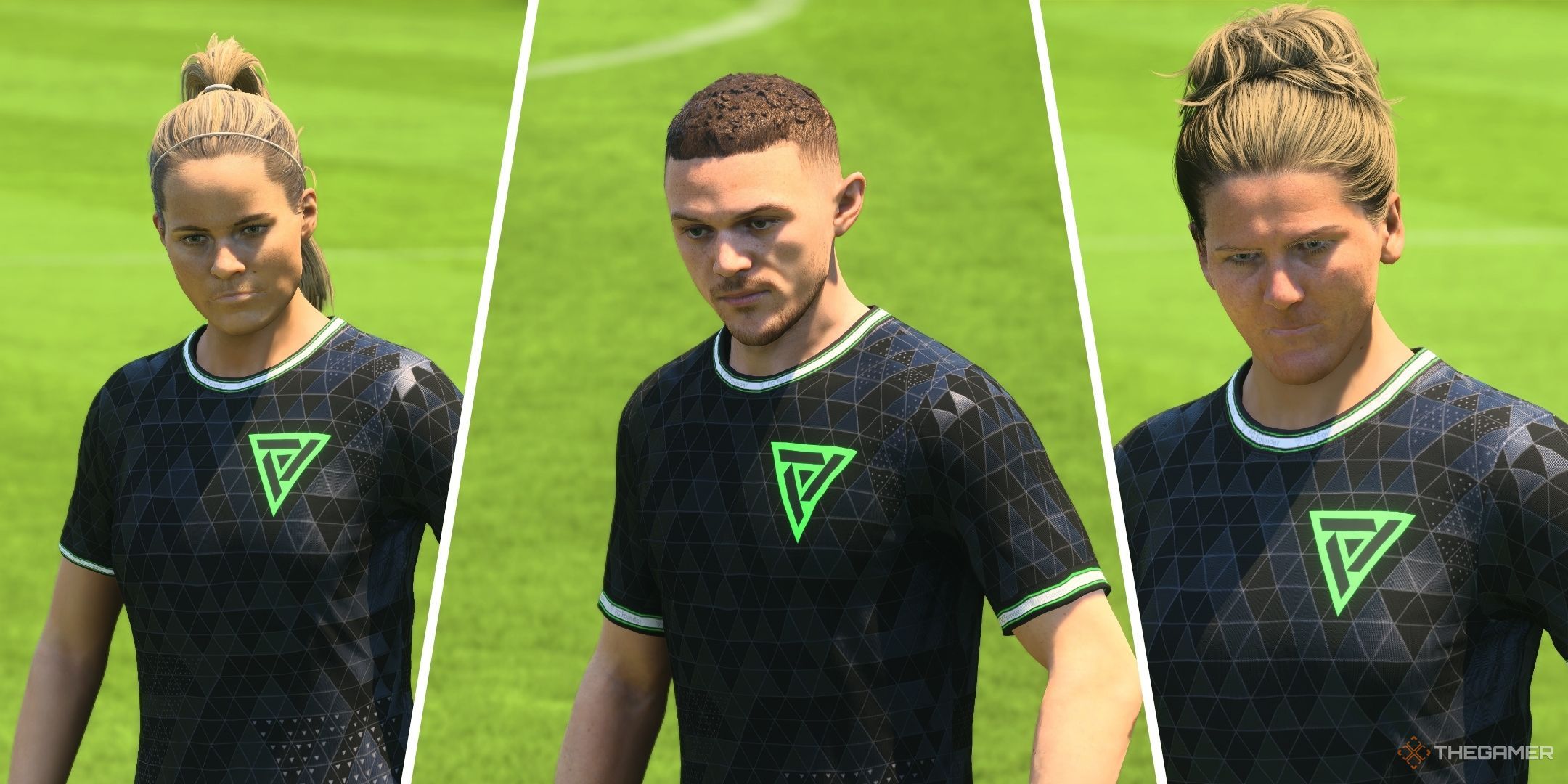 چگونه تیم تورنمنت کریستین رومرو را در EA Sports FC 24 بدست آوریم. 1 تصویری تقسیم شده از ریچ دالی، کایران تریپیر و میلی برایت در EA FC 24.