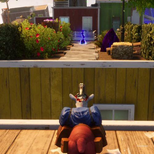 Eighth trinket location of Goatroit in Goat Simulator 3 Multiverse of Nonsense.