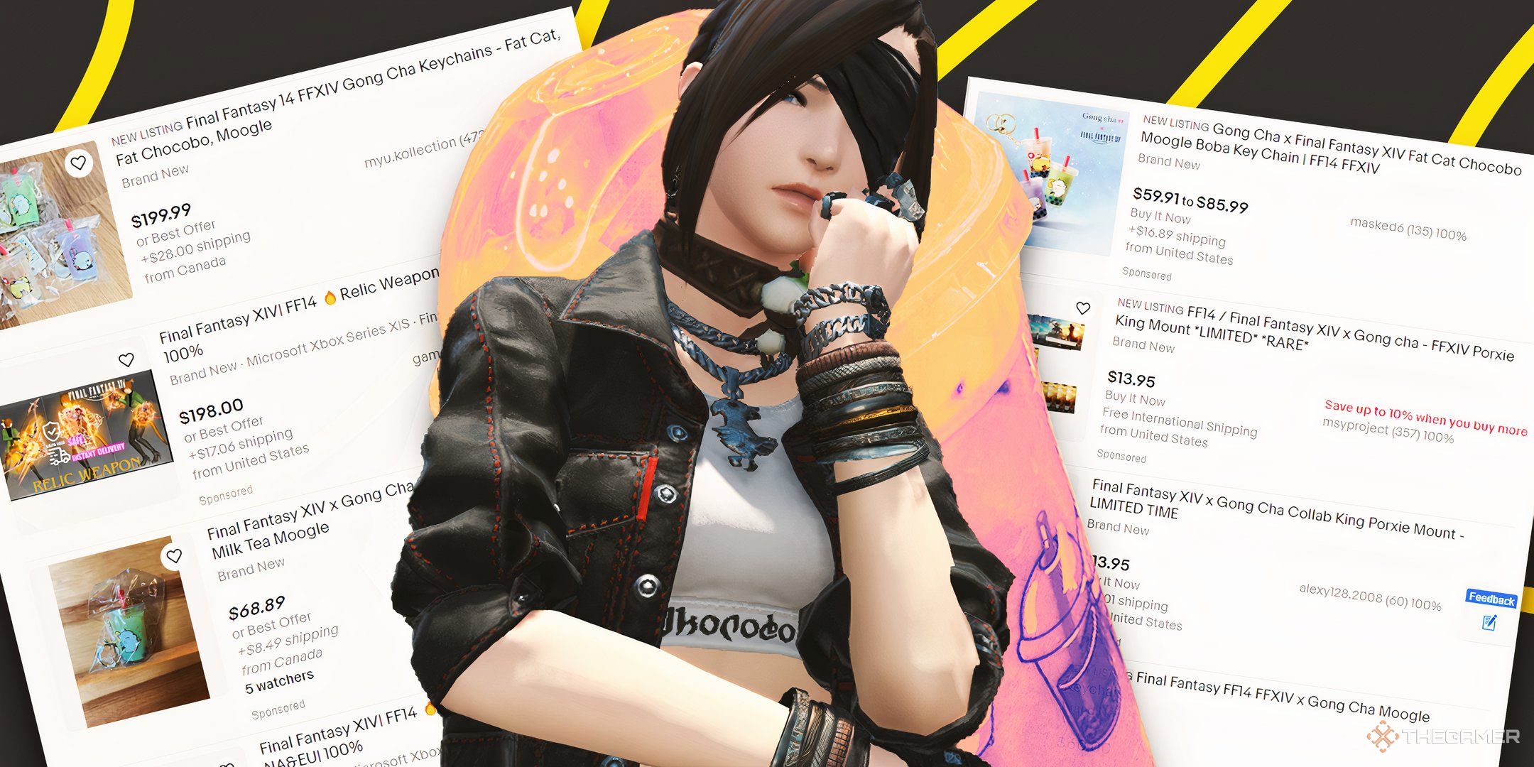 A Final Fantasy 14 player thinking while looking at scalper prices for the Gong cha collab event.