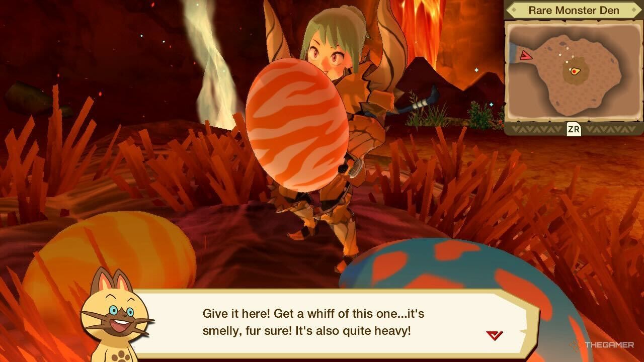 finding an egg in a monster den in monster hunter stories mhst
