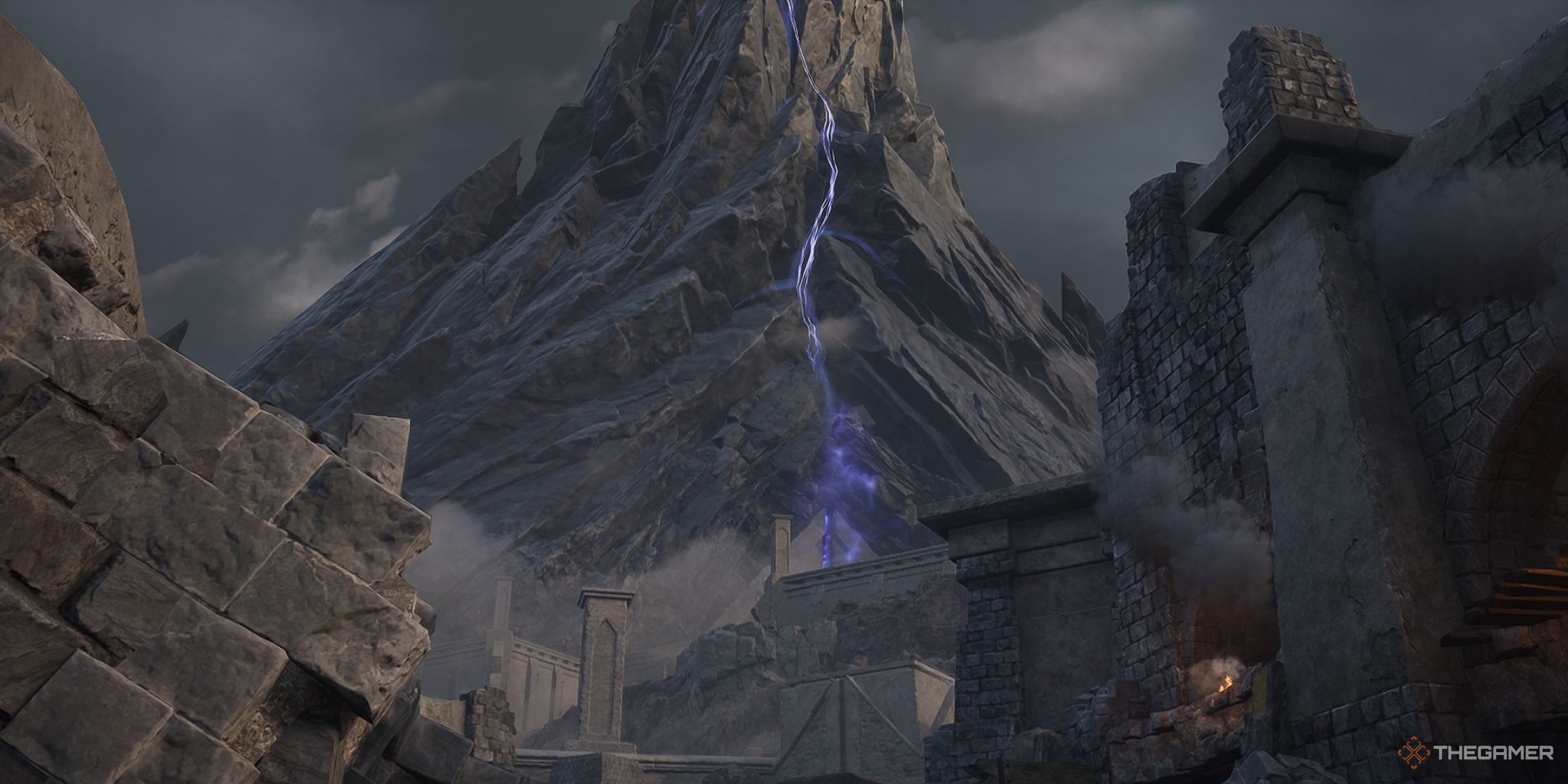 the Door to the Great Below seen from the trenches at the beginning of Flintlock: The Siege of Dawn.