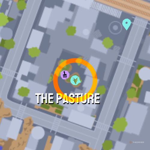 Fourteenth trinket location of Goatroit on the map in Goat Simulator 3 Multiverse of Nonsense.