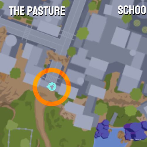 Fourth trinket location of Goatroit on the map in Goat Simulator 3 Multiverse of Nonsense.
