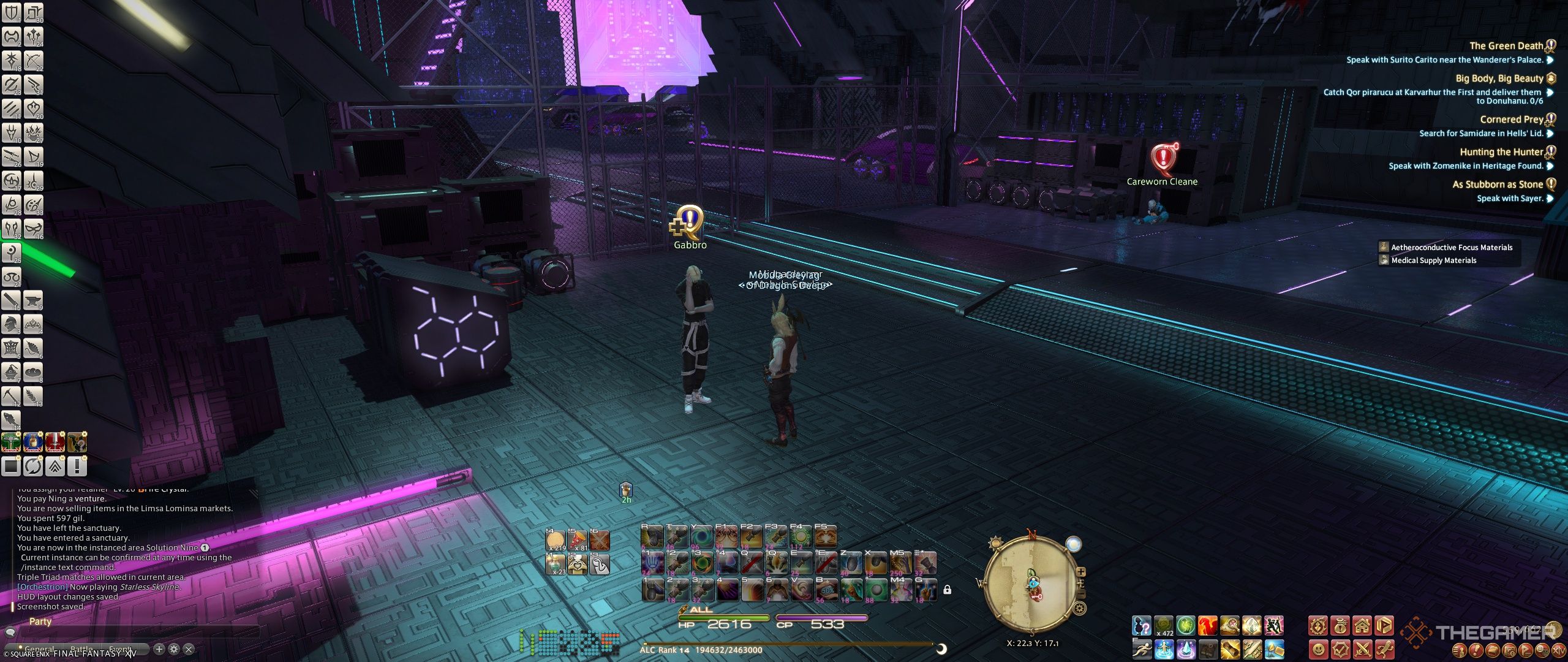 Gabbro's location in Final Fantasy 14.