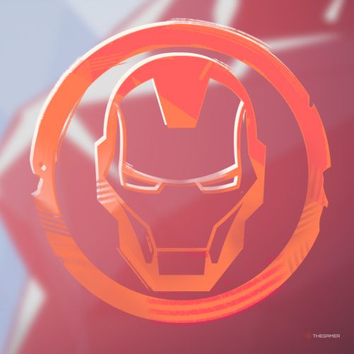 The Iron Man Emblem in Marvel Rivals features an orange outline of Iron Man's mask.