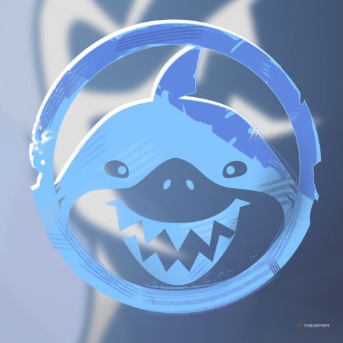 The Jeff The Land Shark Emblem features an outline of Jeff's smiling face in Marvel Rivals.