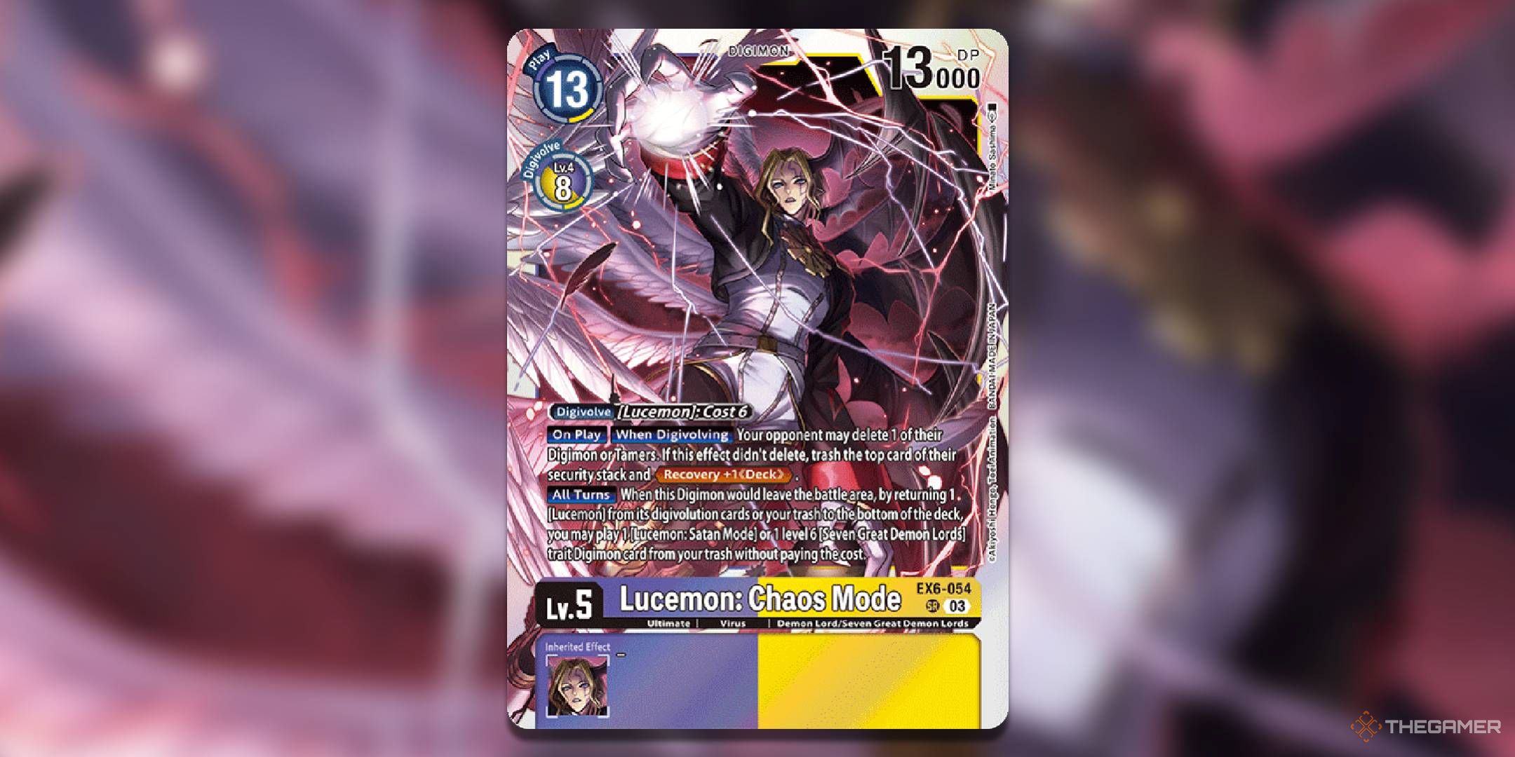 lucemon chaos mode ex06 infernal ascension digimon بازی کارتی
