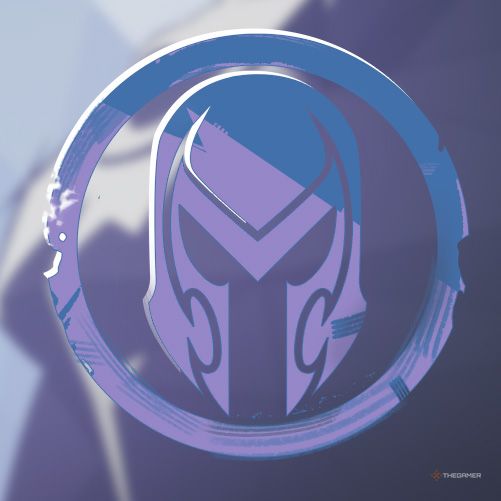 The Magneto Emblem in Marvel Rivals features a purple outline of Magneto's helmet.