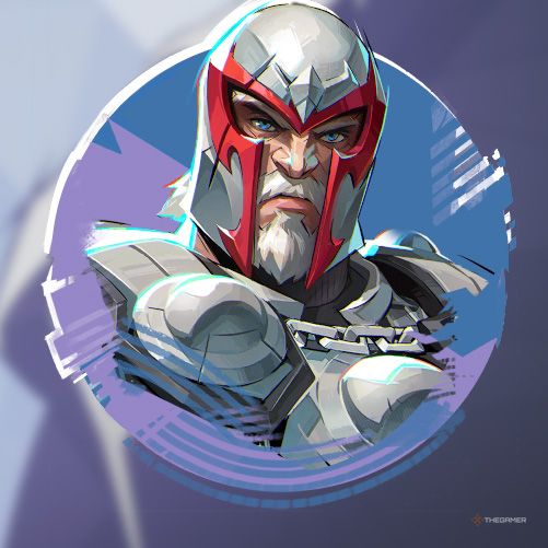 The Magneto Spray features a portrait of Magneto's face in Marvel Rivals.