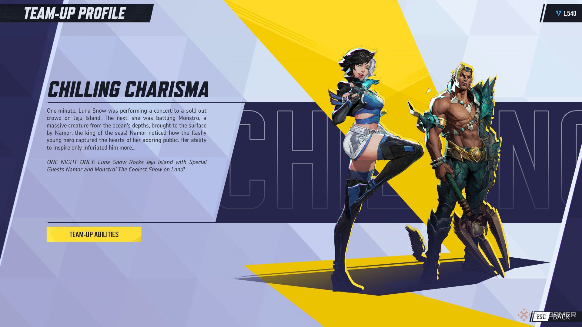 در Marvel Rivals، تیم Chilling Charisma شامل Luna Snow و Namor است.