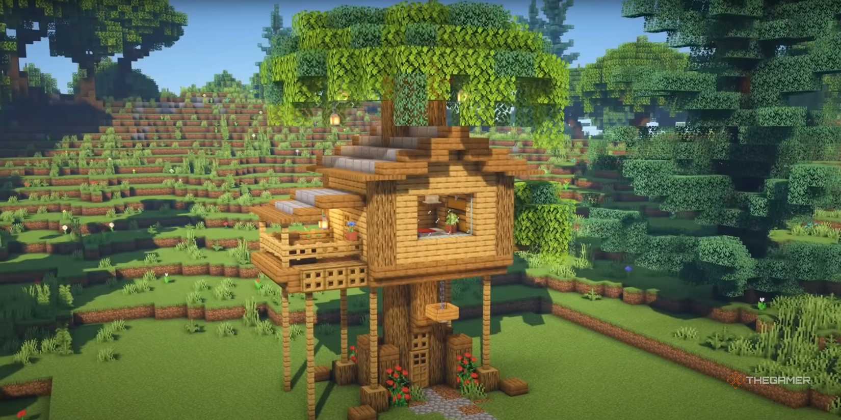 Tree Trunk Minecraft Build Best Treehouse Build Ideas In Minecraft