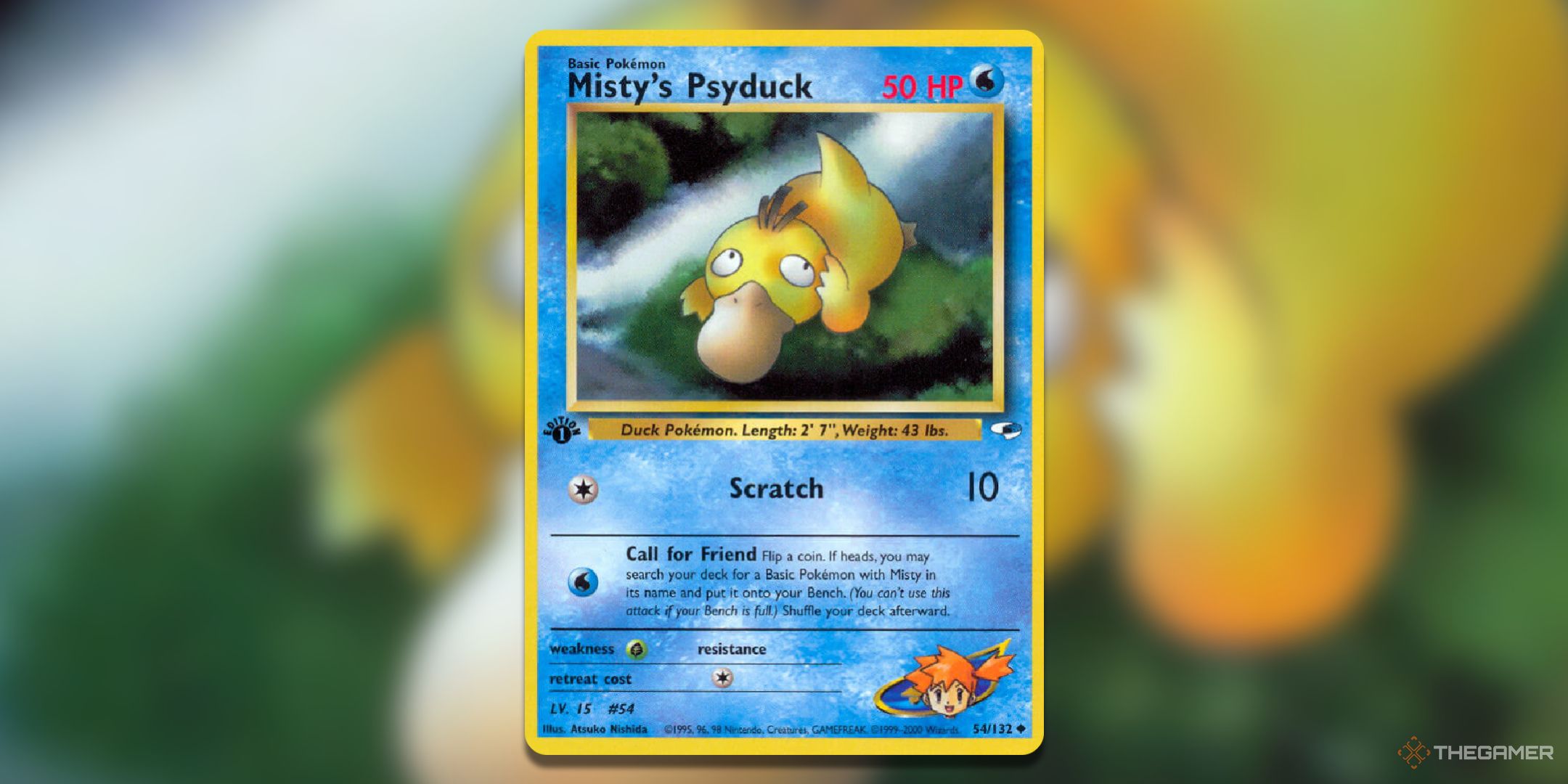 Misty's Psyduck, Pokemon Trading Card Game card art.