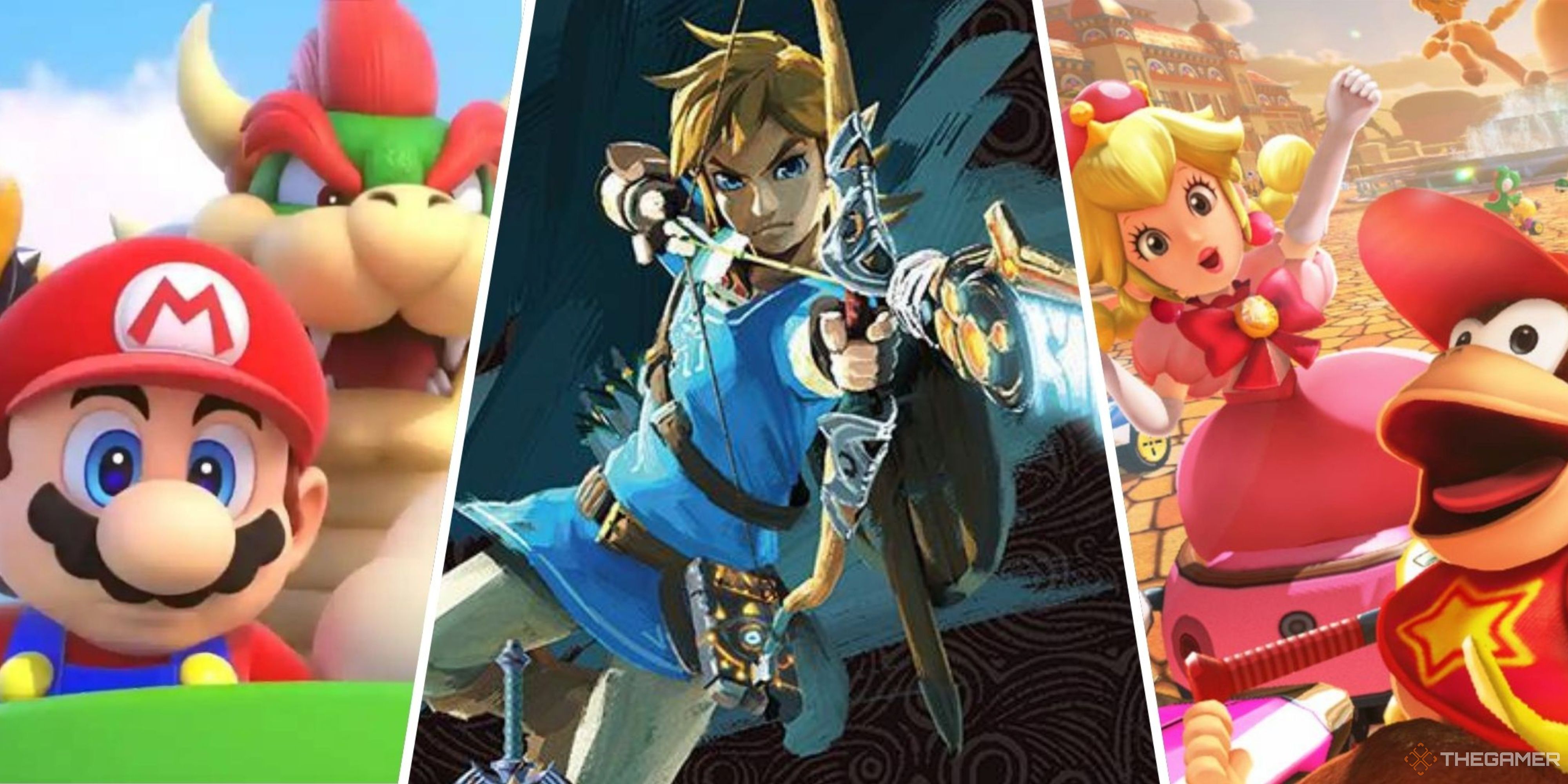 super mario rpg, breath of the wild, mario kart 8 deluxe