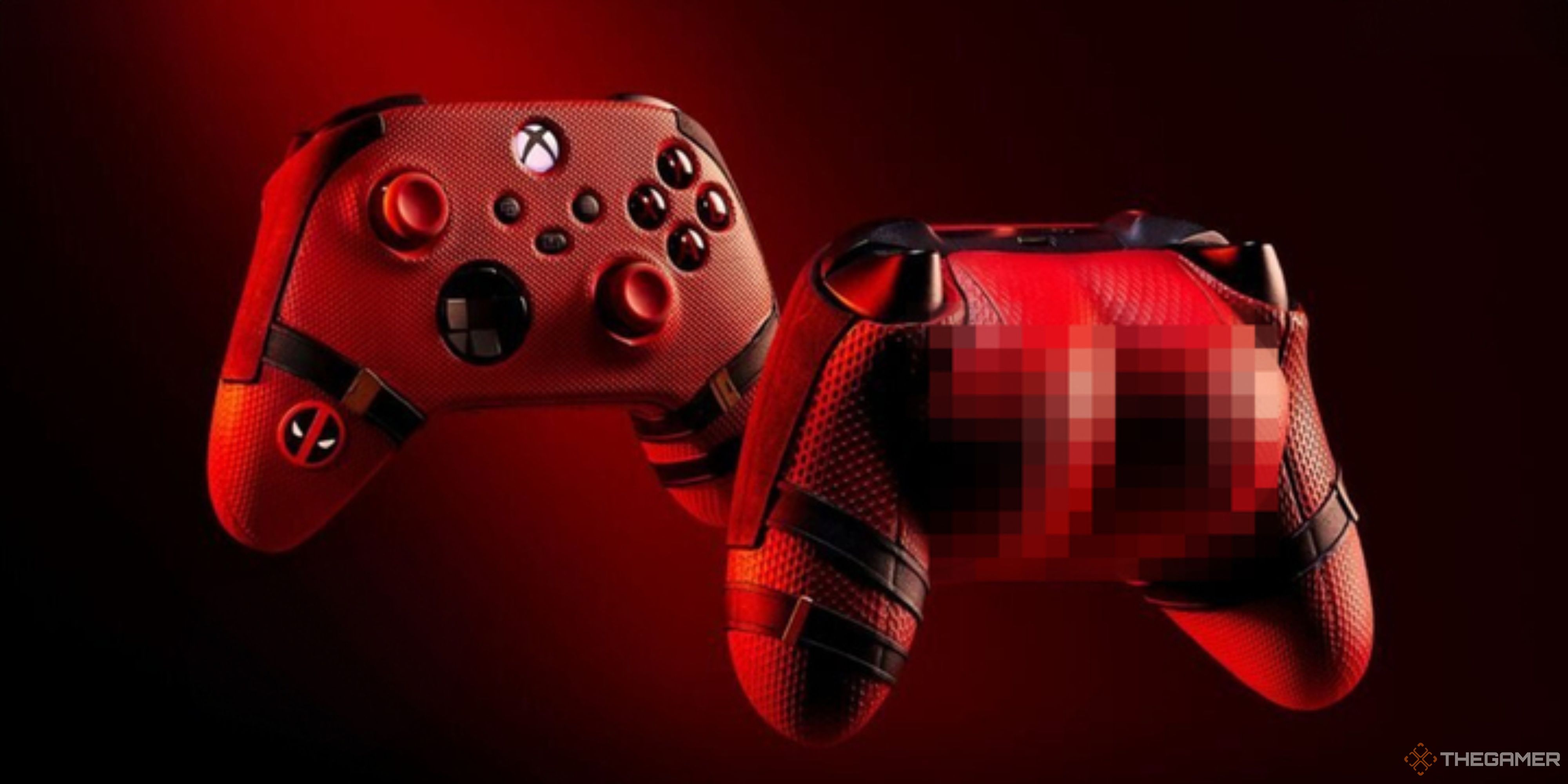 xbox deadpool controllers with pixelated butt cheeks