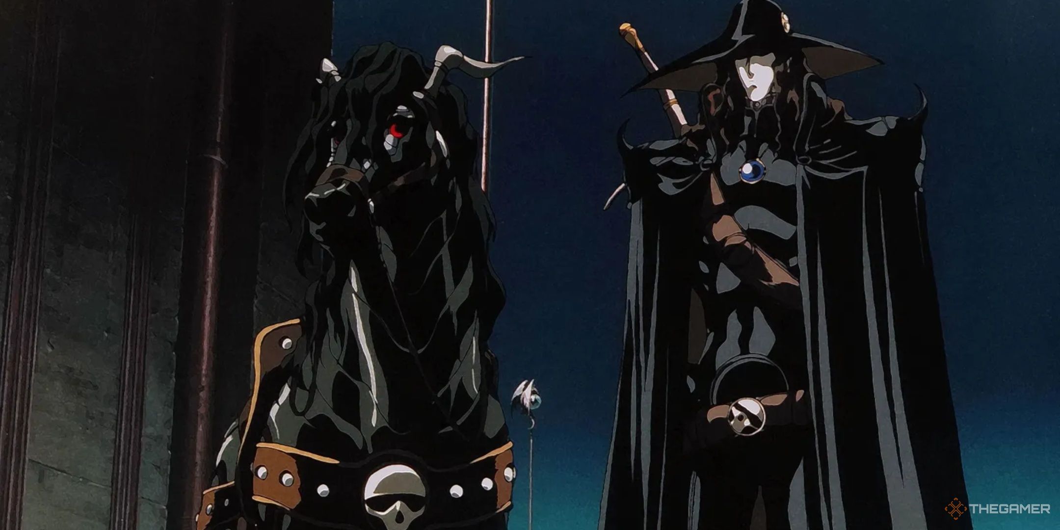 Vampire Hunter D and his Black Horse. 