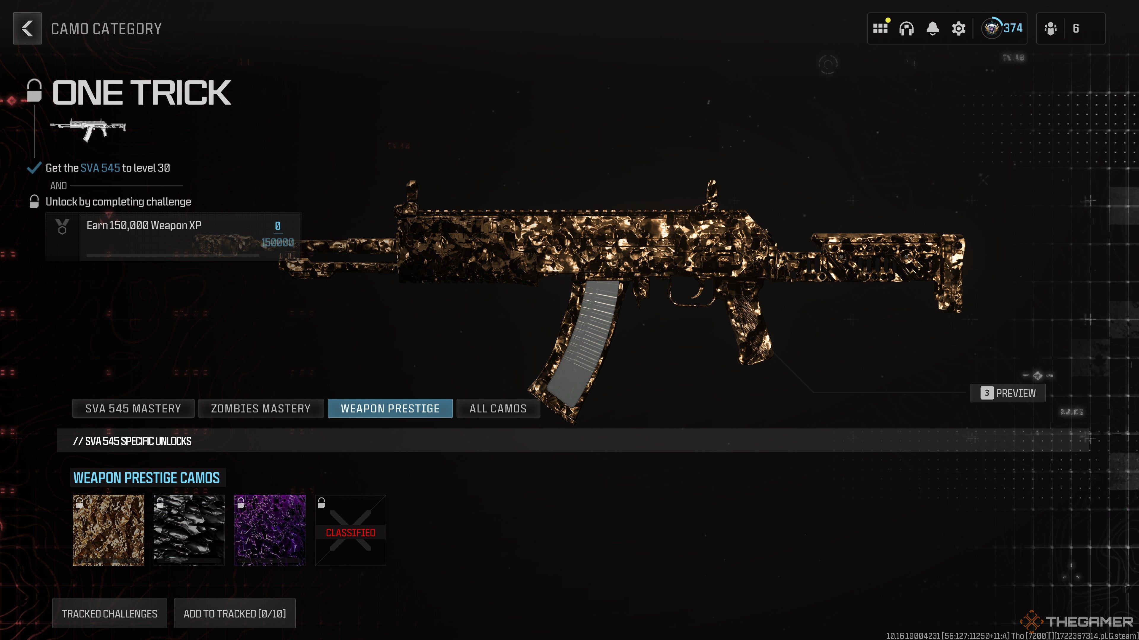 Modern Warfare 3 Weapon Prestige Camos