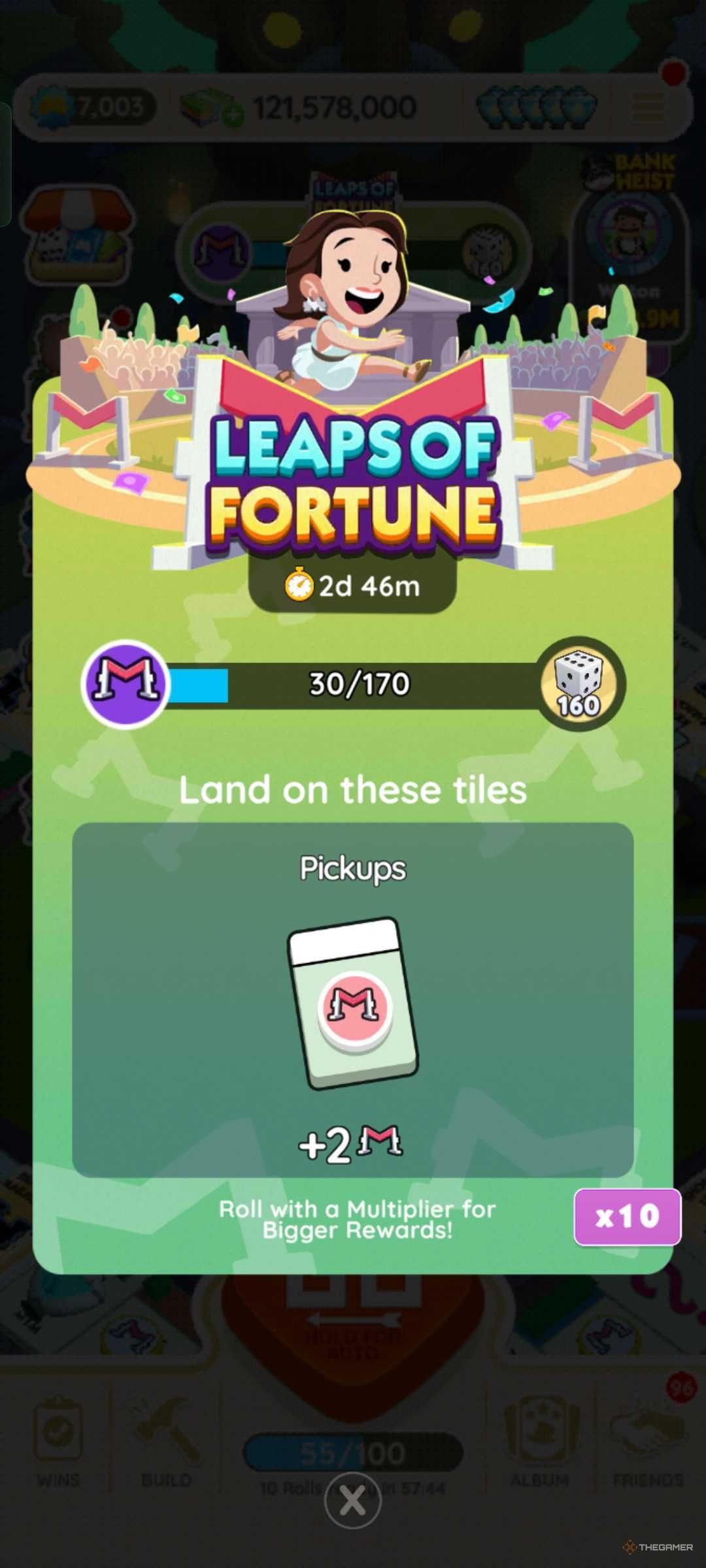 Monopoly Go. Uncovering valuable items in the Leaps Of Fortune Event.