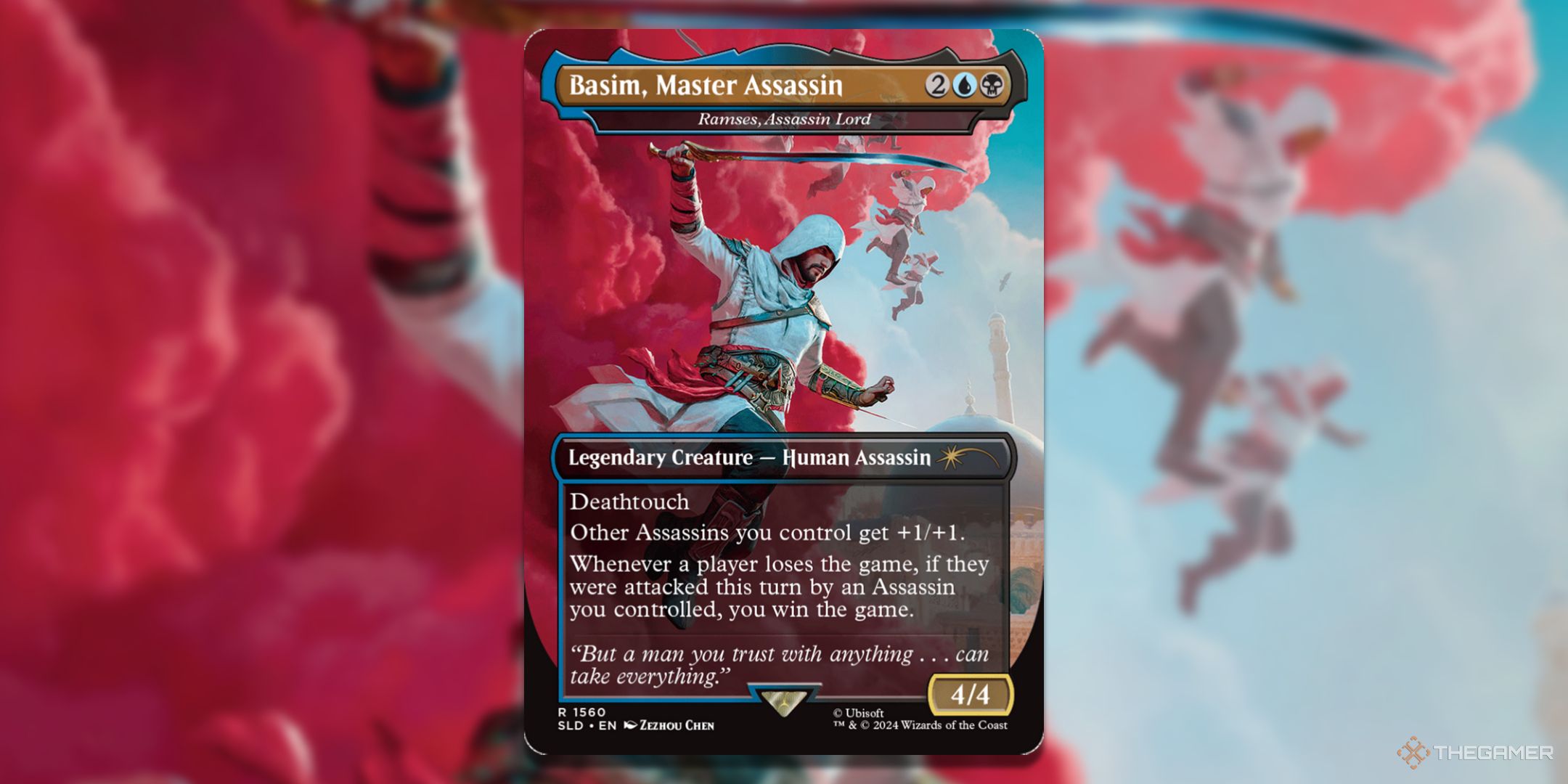 MTG Basim Master Assassin Card and Art Background
