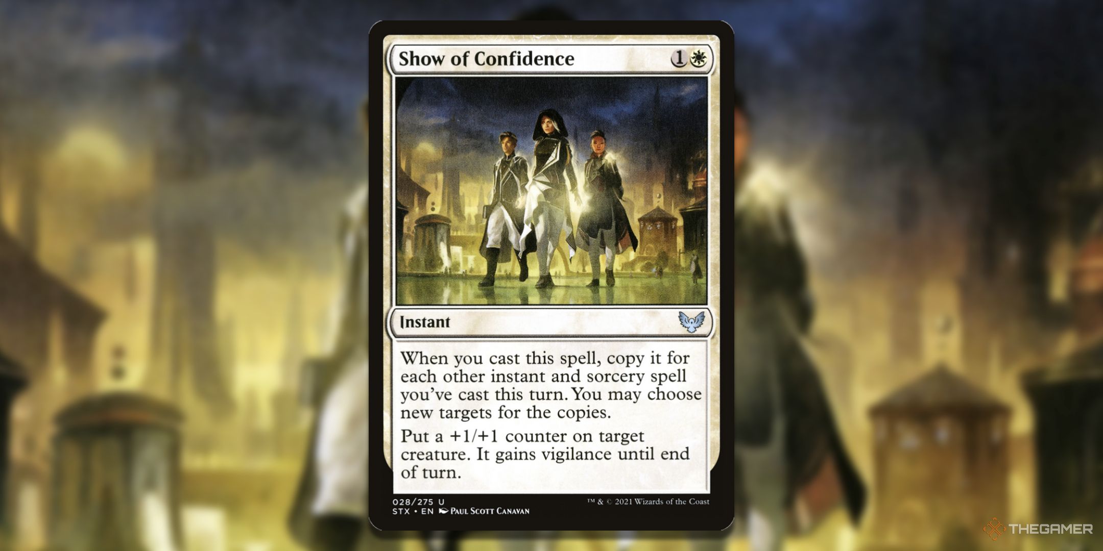 MTG Show of Confidence card and art background