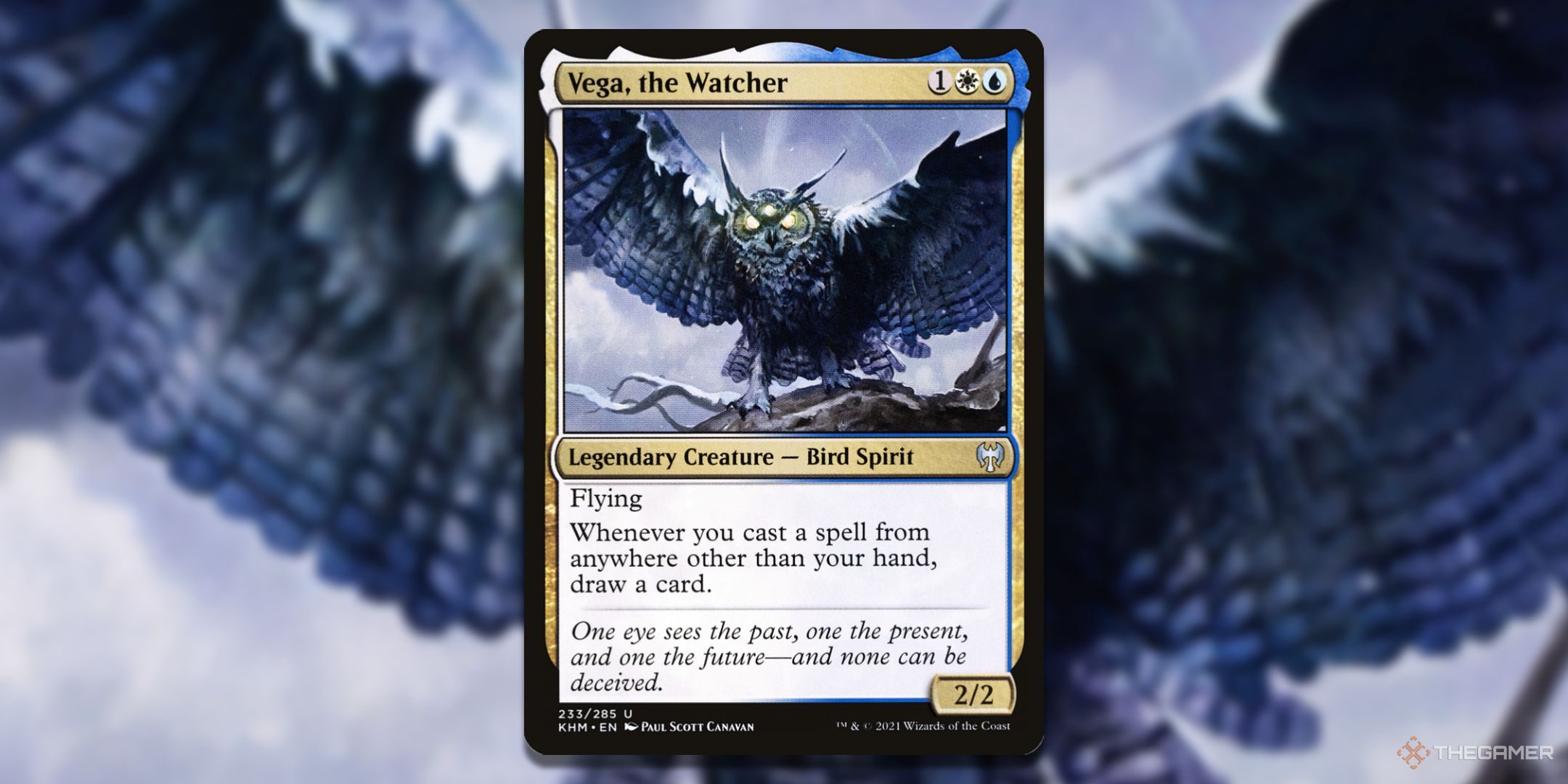MTG Vega the Watcher card and art background