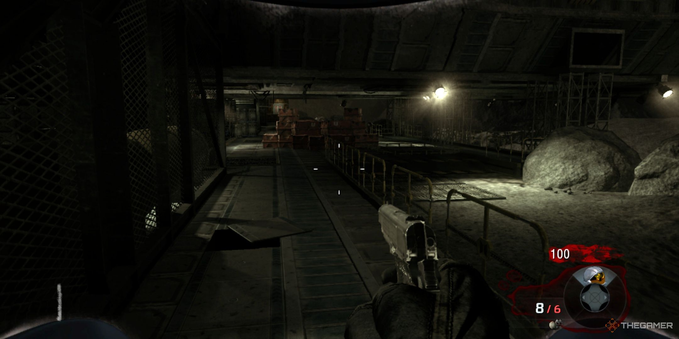 Outside in the Moon level in Call of Duty Black Ops 1