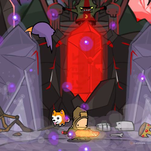Peasant is standing in the final battle in Castle Crashers.