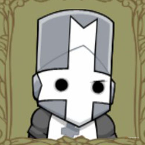 Portrait of the Gray Knight in Castle Crashers.