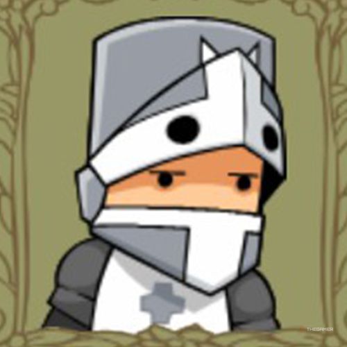 Portrait of the Open-Faced Gray Knight in Castle Crashers.