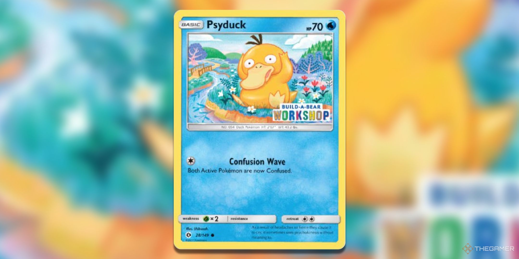 Psyduck Build A Bear Workshop promo card.