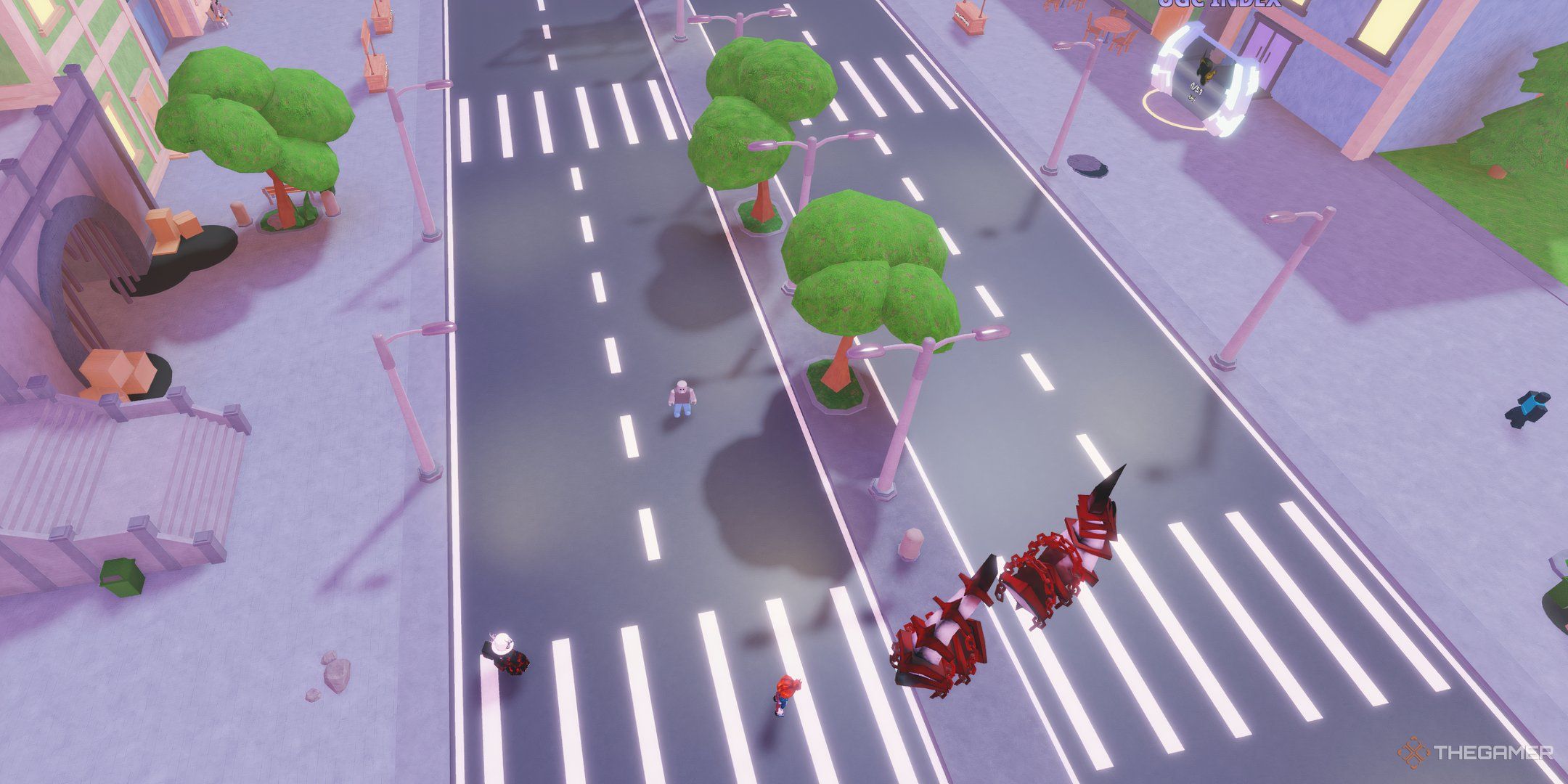 the main area from top-down view in SPIN 4 FREE UGC on Roblox