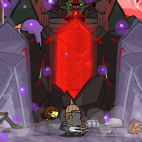 Royal Guard is standing in the final battle in Castle Crashers.