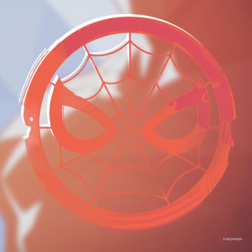 The Spider-Man Emblem in Marvel Rivals features a reddish orange outline of Spider-Man's mask.