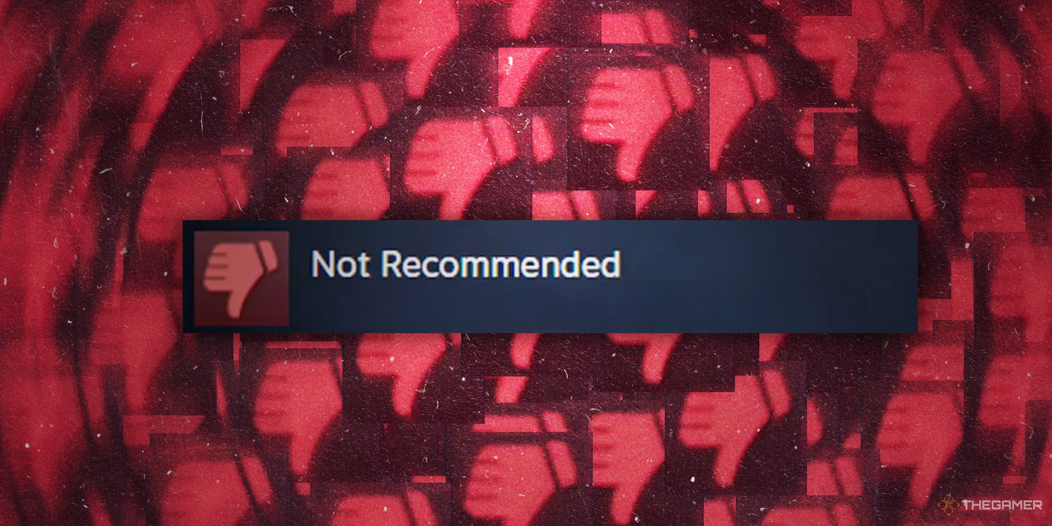 A sea of red thumbs downs and a Steam not recommended review in the middle