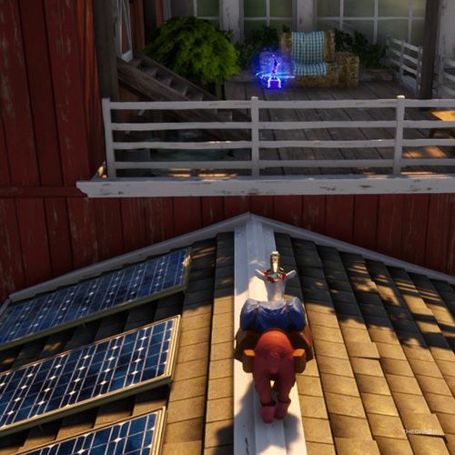 Tenth trinket location of Goatroit in Goat Simulator 3 Multiverse of Nonsense.