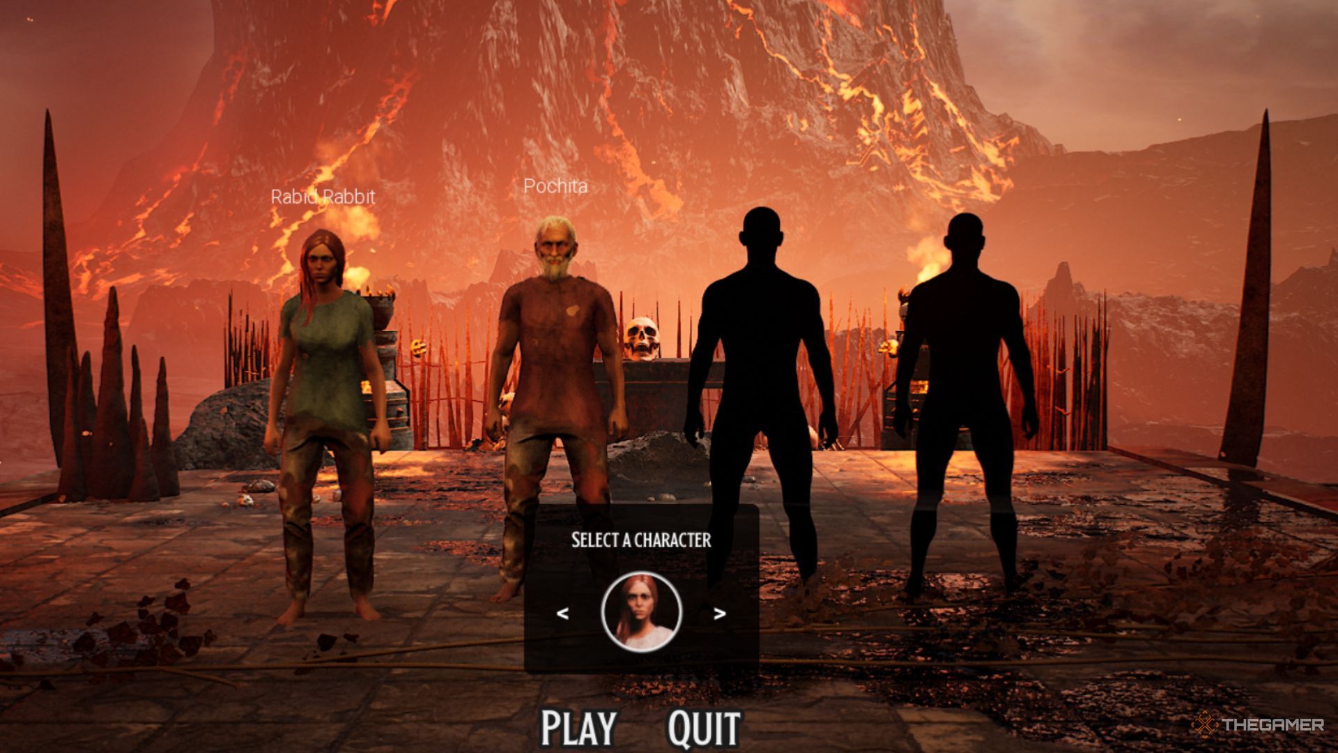 The players waiting inside a lobby in Chained Together.