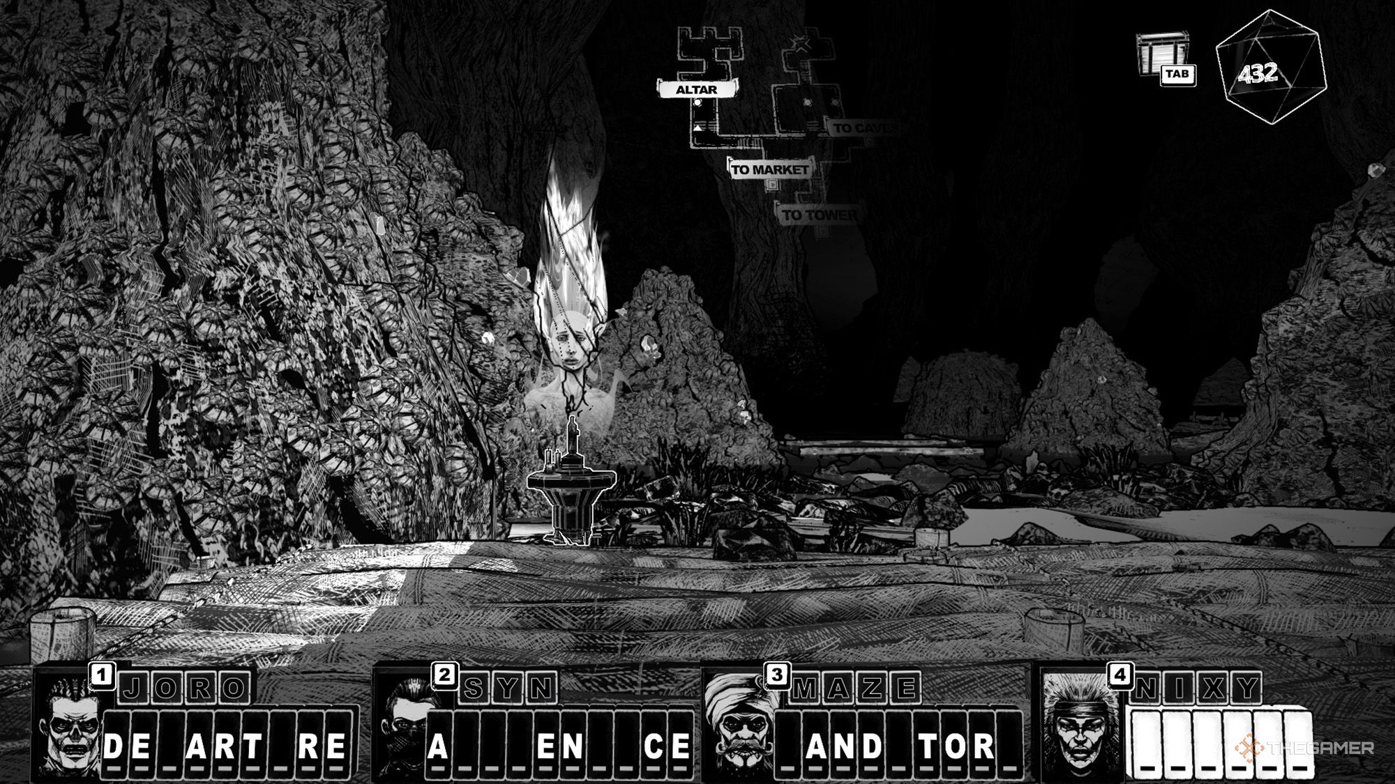 The party is heading towards to altar in Cryptmaster.