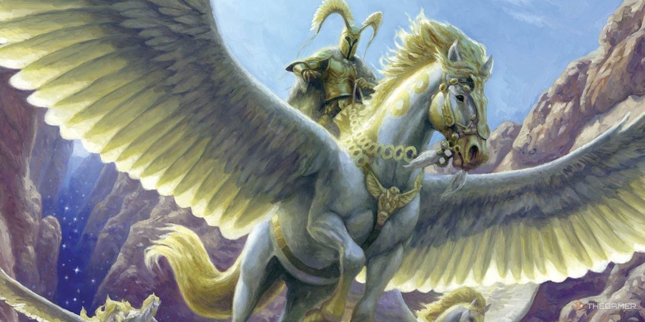 Magic: The Gathering card art for Archon of Sun&rsquo;s Grace by Matt Stewart