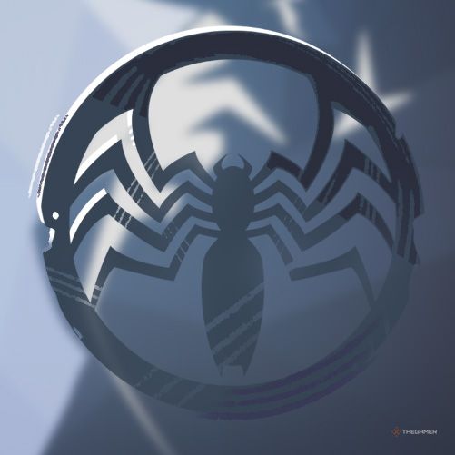 The Venom Emblem in Marvel Rivals features a dark grey outline of a symbiote spider.