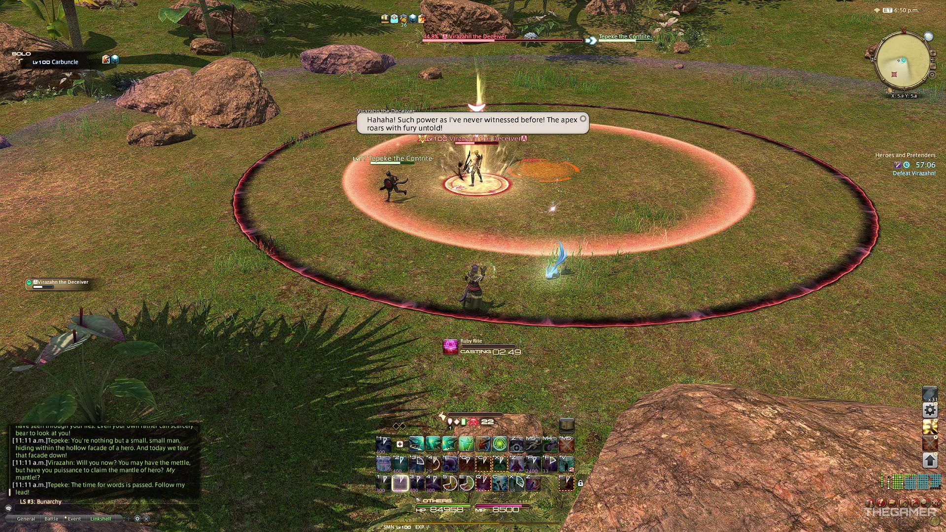 a proximity aoe during the virazahn fight