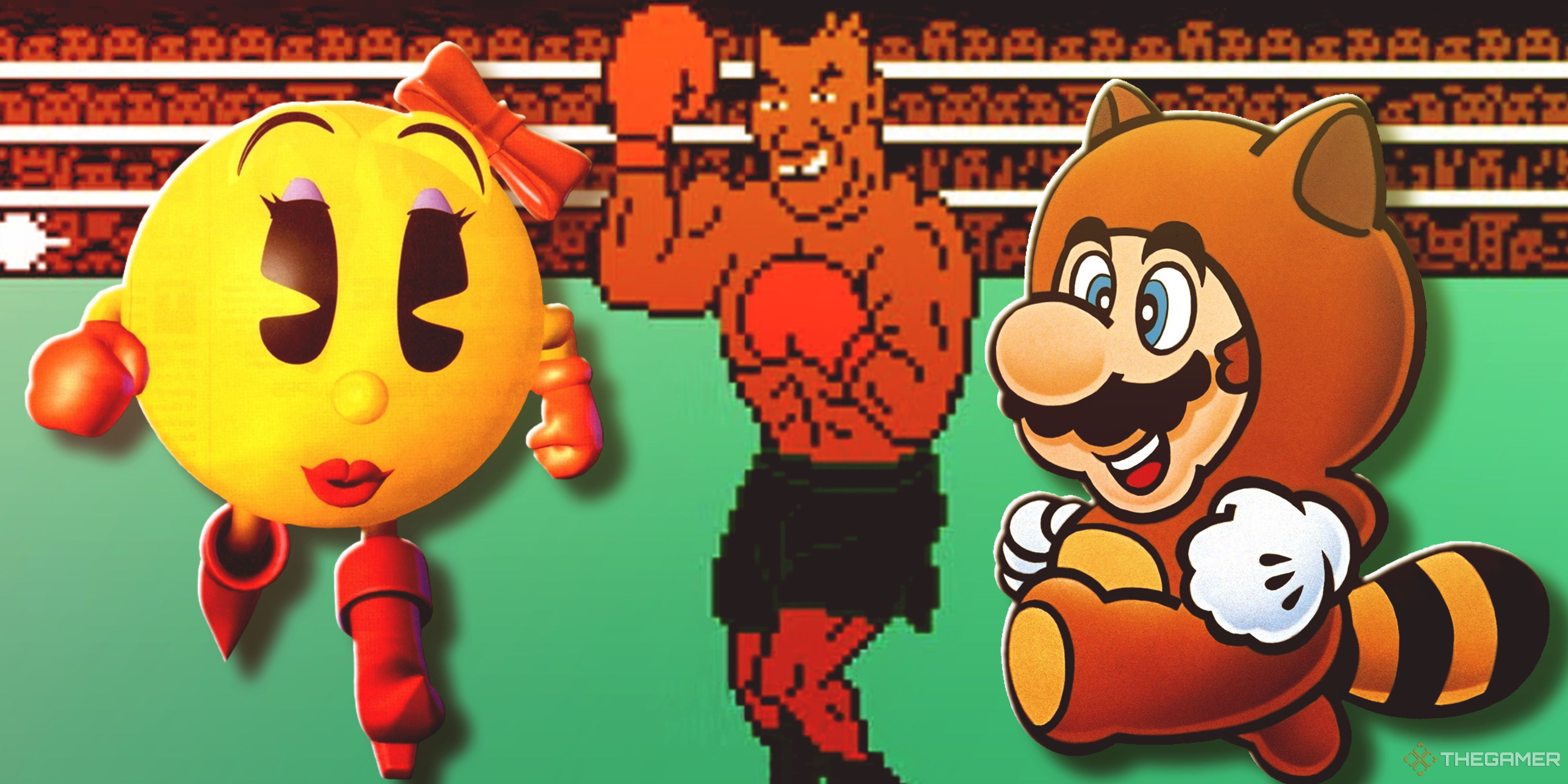 Mike Tyson’s Punchout, Ms. Pac-Man and Super Mario Bros 3.