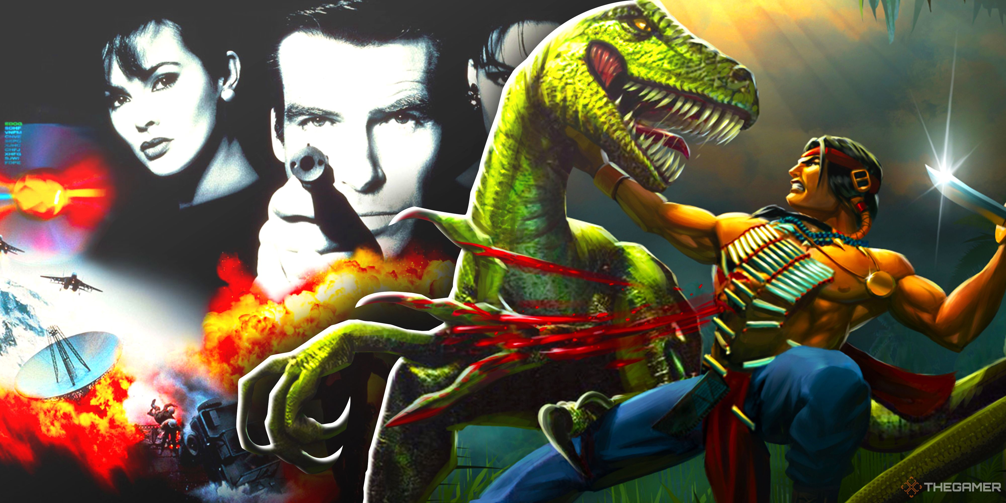 Goldeneye 007 and Turok Dinosaur Hunter.