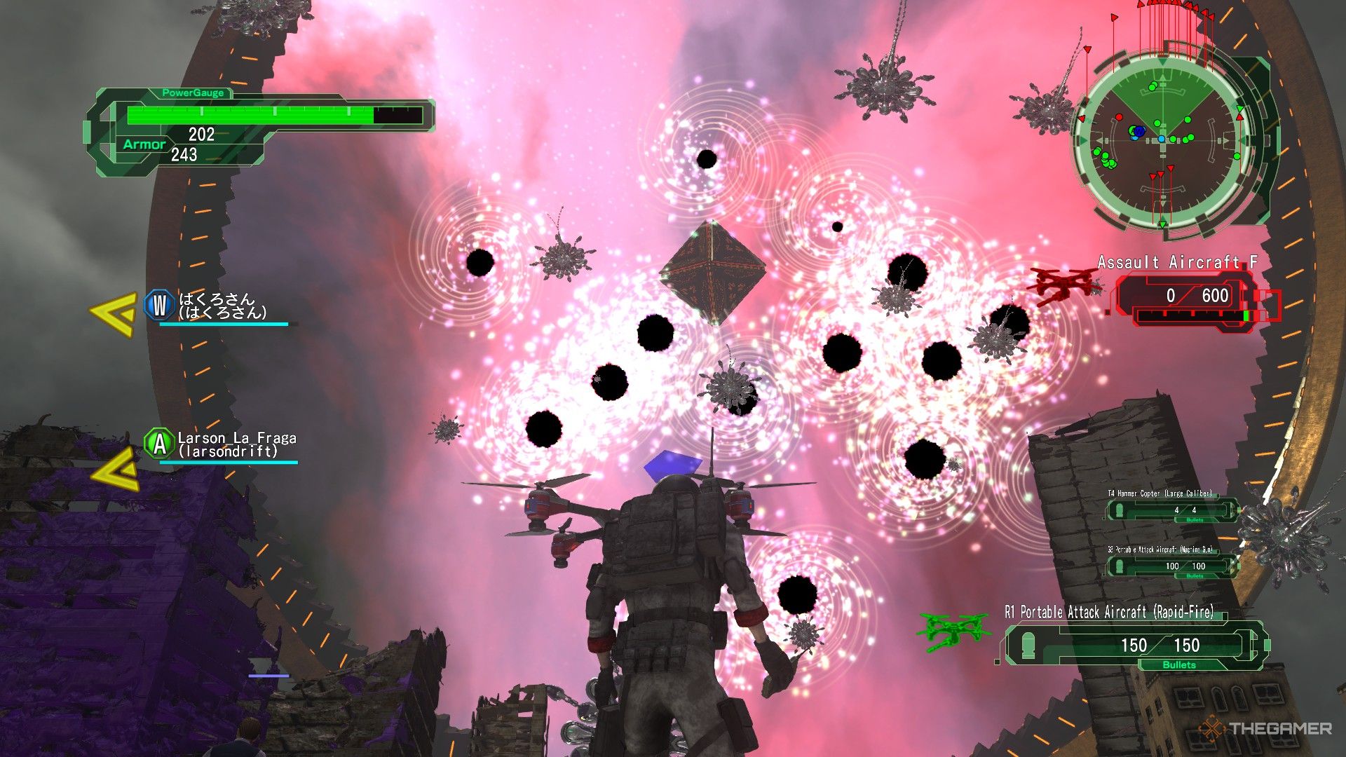 Earth Defense Force 6: Aliens Escaping Through A Time Portal.