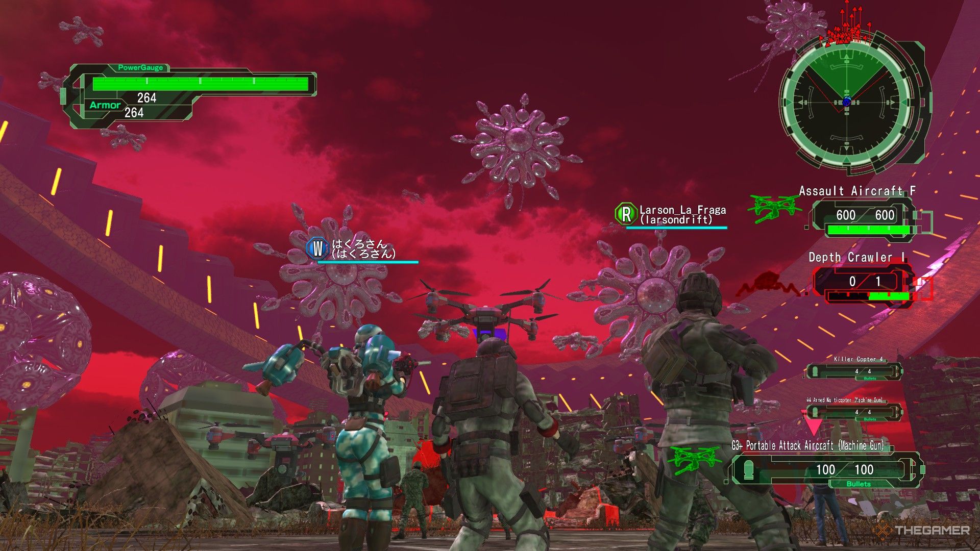 Earth Defense Force 6: The Primers Bringing In Reinforcements Through A Portal.