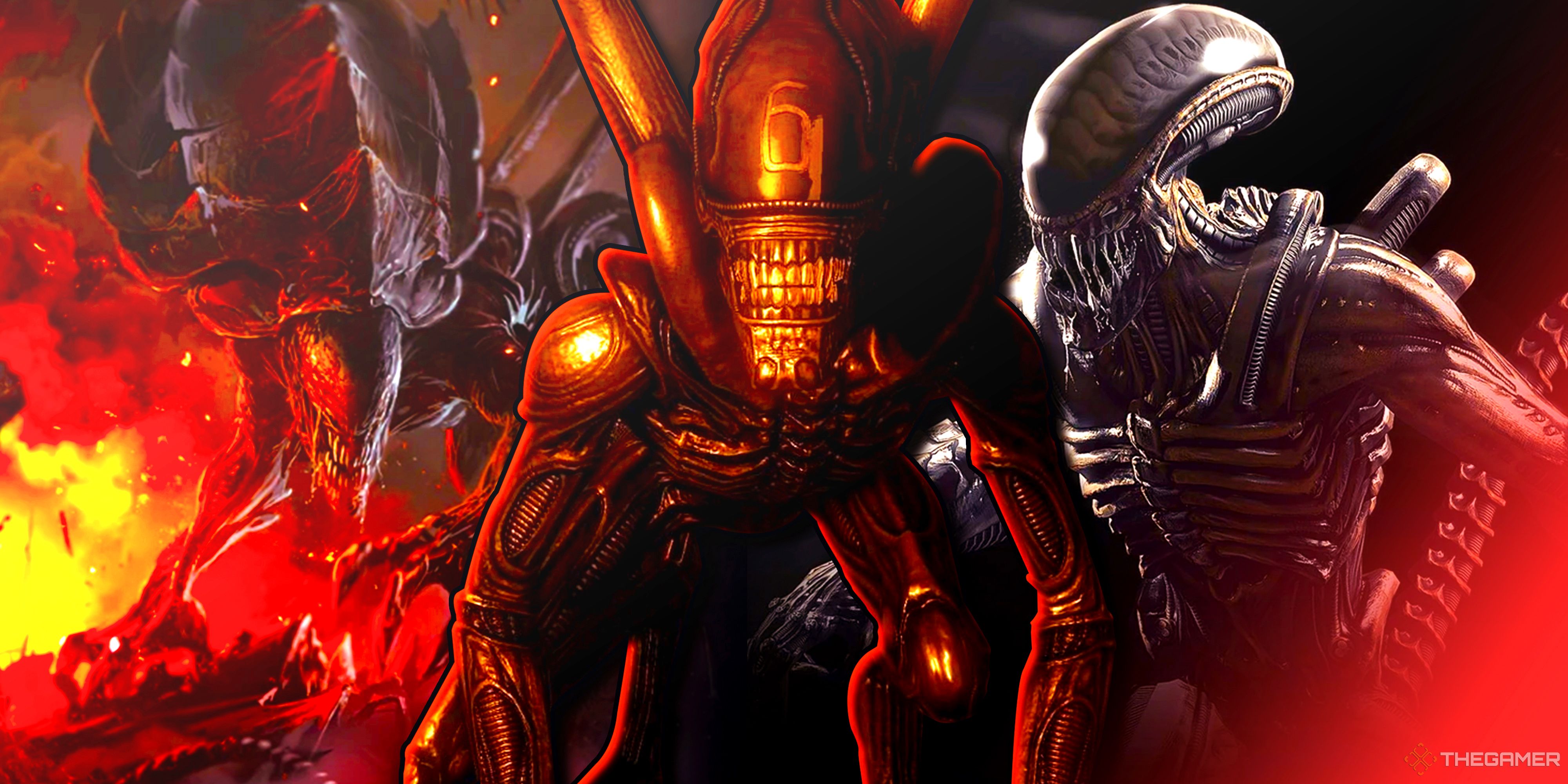 Alien Specimen Six, Crusher Xenomorph and Tarkatan Xenomorph MKX.